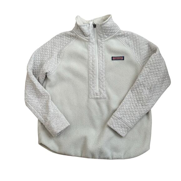 Vineyard Vines Sweater Womens Small Oatmeal Cream 1/2 Zip Pullover - Picture 2 of 6